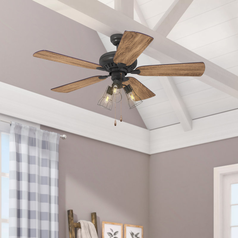 Andover Mills 52" Theron 5 Blade Standard Ceiling Fan with Light Kit